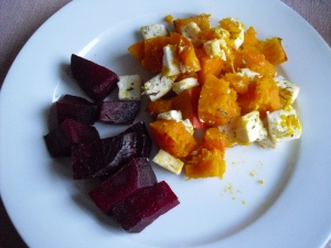 with beetroot